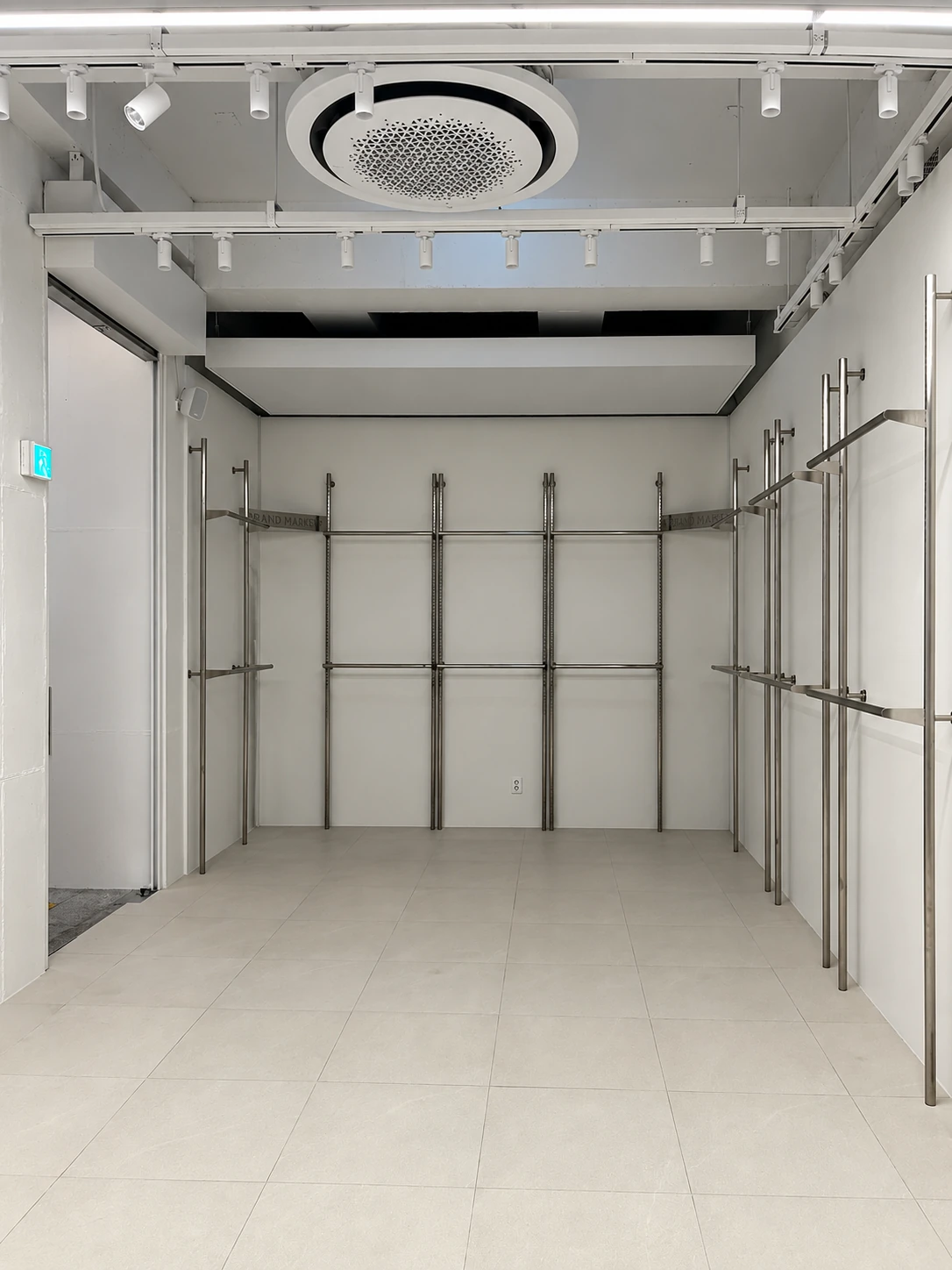 Basement display bay after renovation