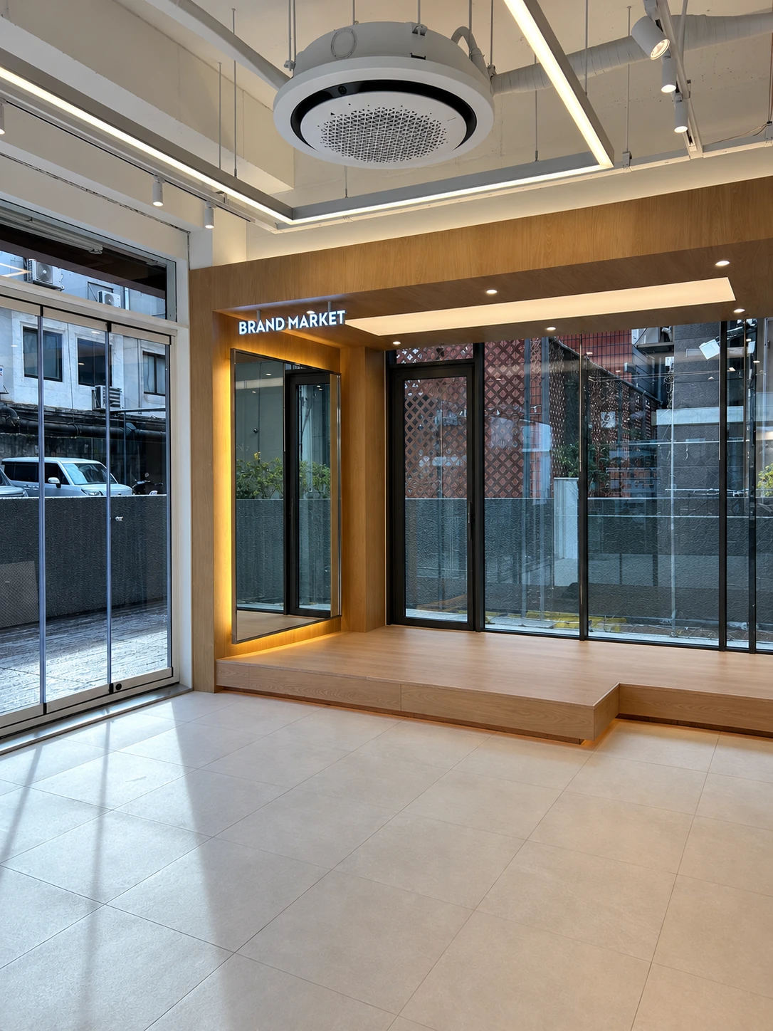 Front window display after renovation